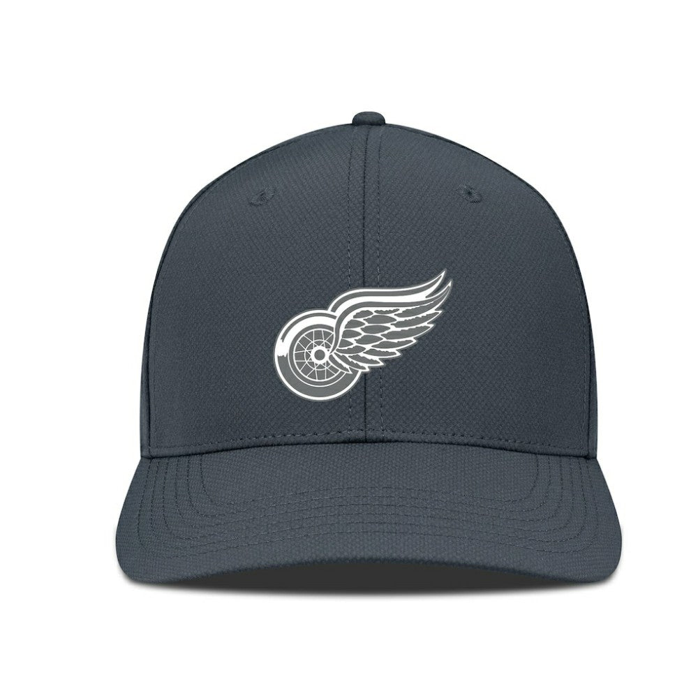 Detroit Red Wings Levelwear Rise Slate & Snow Structured Flex Hat - Charcoal Hats