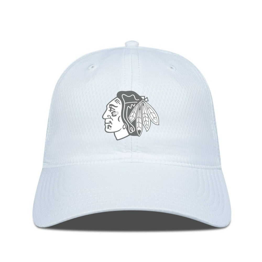 Chicago Blackhawks Levelwear Matrix Slate & Snow Unstructured Adjustable Hat - White Hats