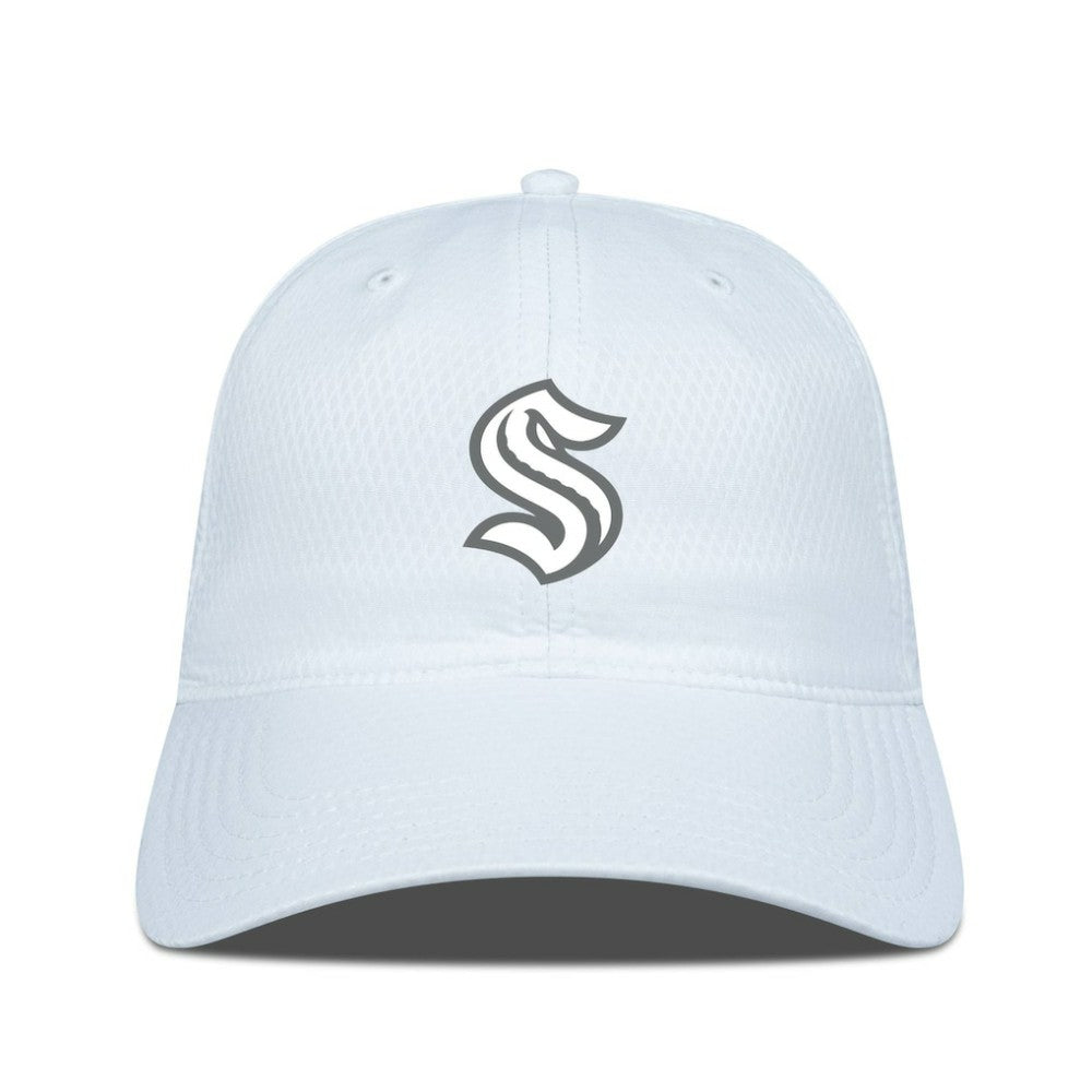Seattle Kraken Levelwear Matrix Slate & Snow Unstructured Adjustable Hat - White Hats