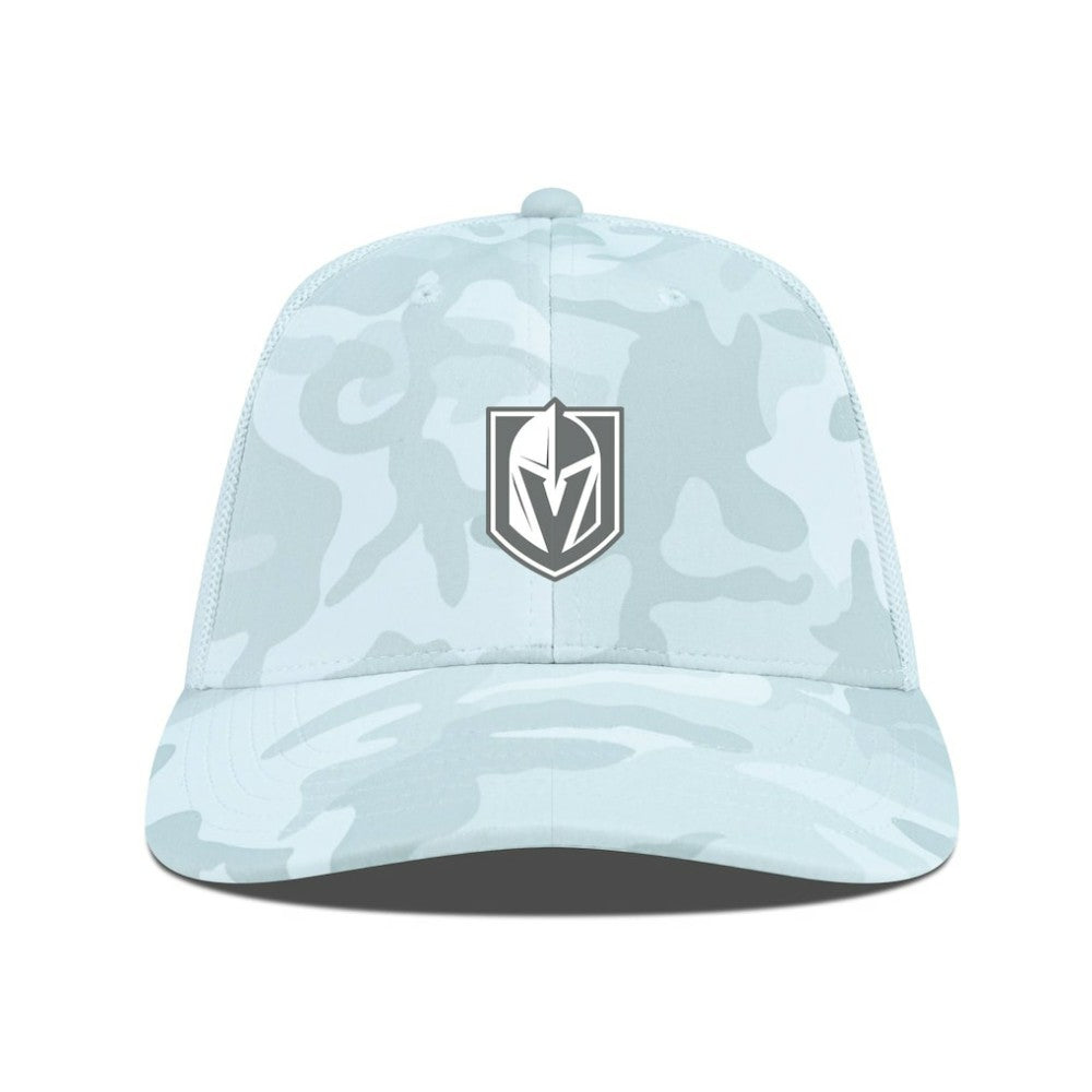 Vegas Golden Knights Levelwear Clash Slate & Snow Meshback Flex Hat - Camo Hats