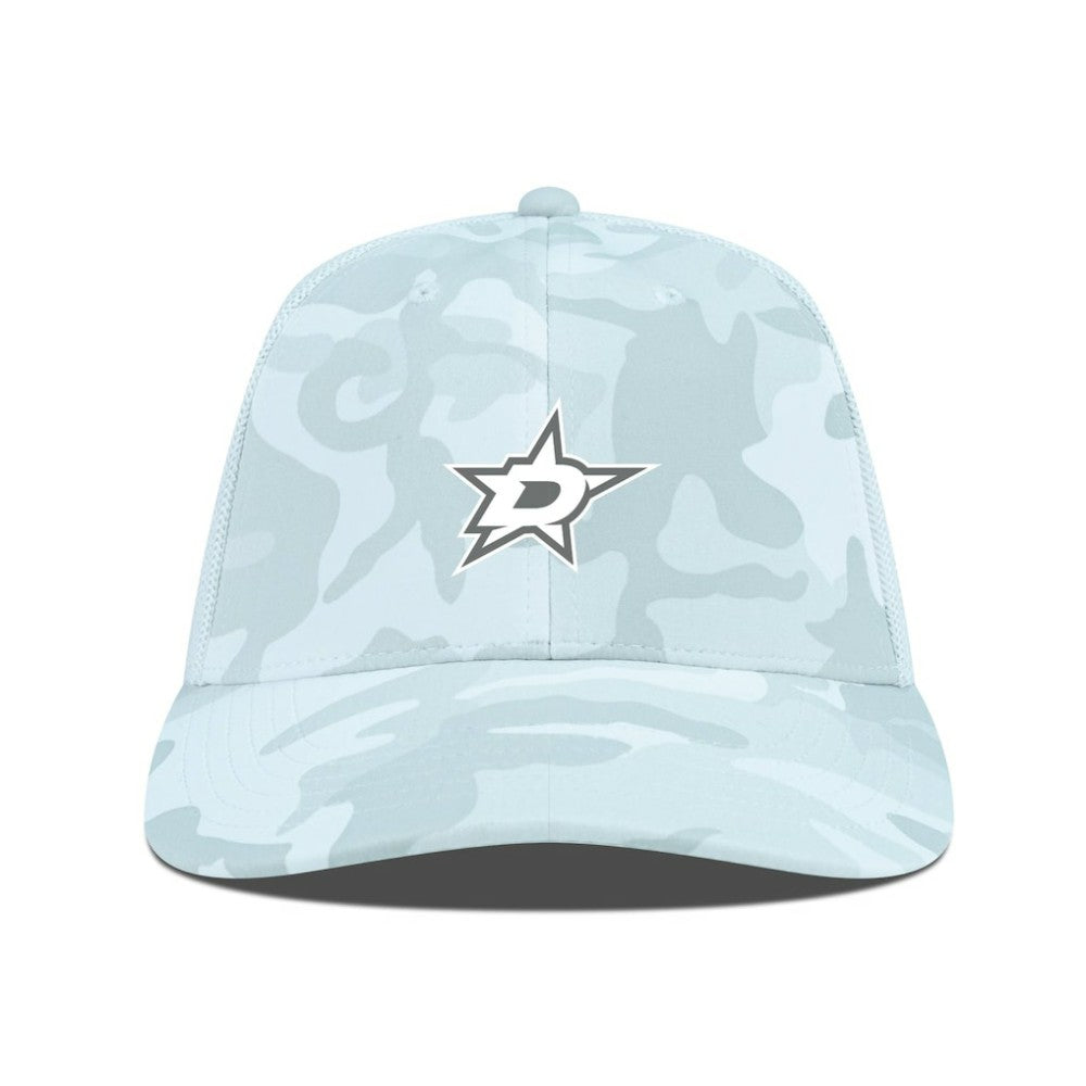 Dallas Stars Levelwear Clash Slate & Snow Meshback Flex Hat - Camo Hats