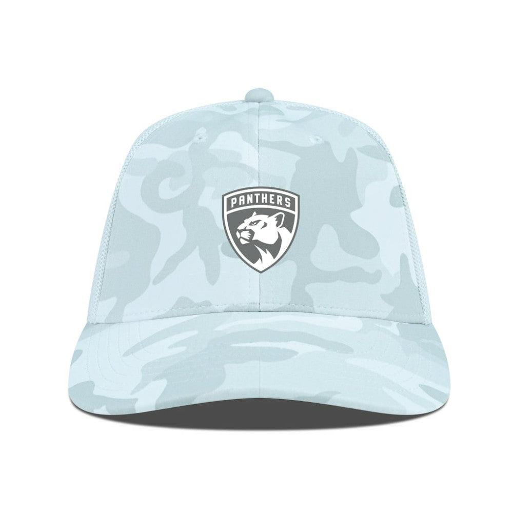 Florida Panthers Levelwear Clash Slate & Snow Meshback Flex Hat - Camo Hats