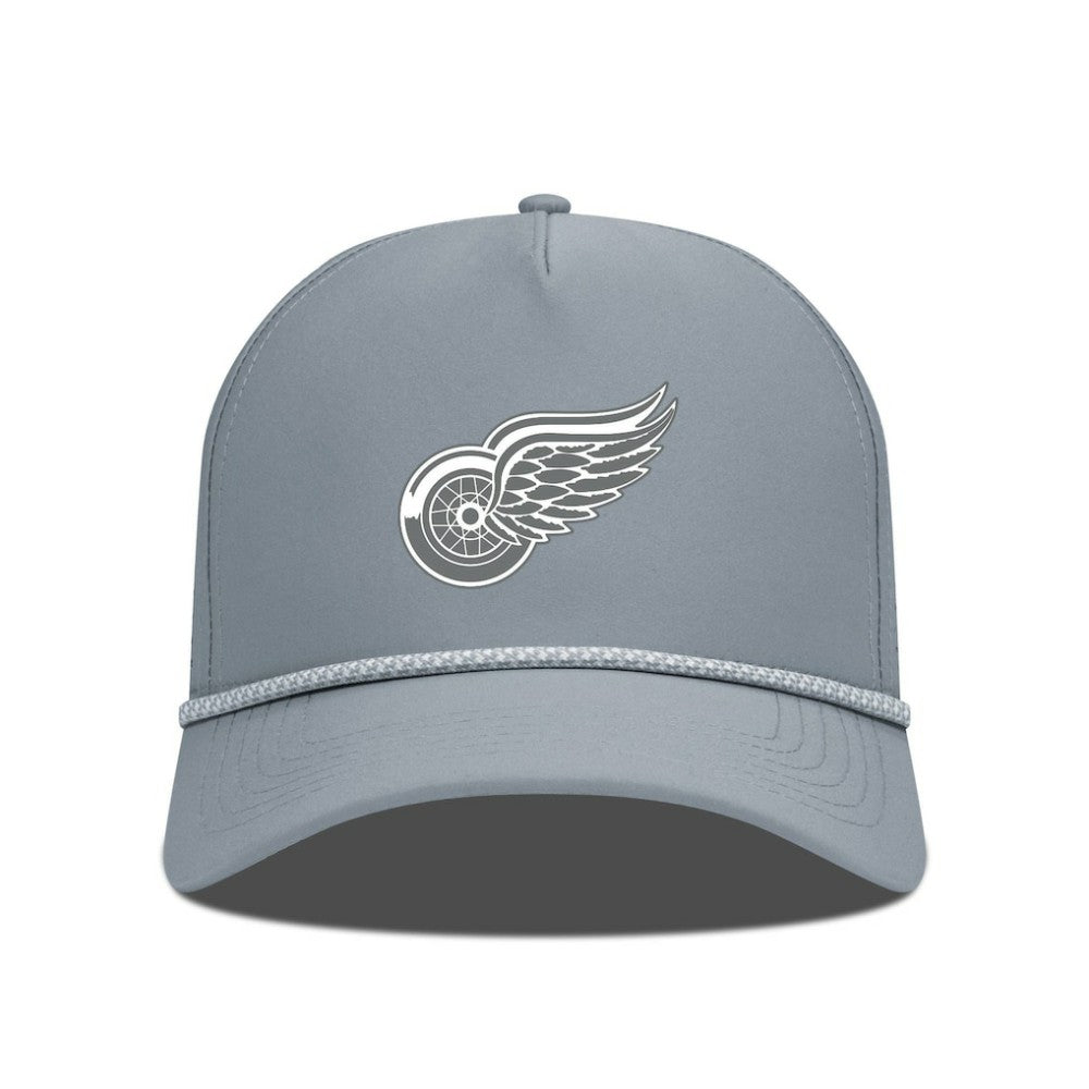 Detroit Red Wings Levelwear Gordon Slate & Snow Rope Adjustable Hat - Gray Hats