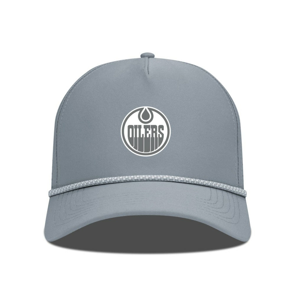 Edmonton Oilers Levelwear Gordon Slate & Snow Rope Adjustable Hat - Gray Hats
