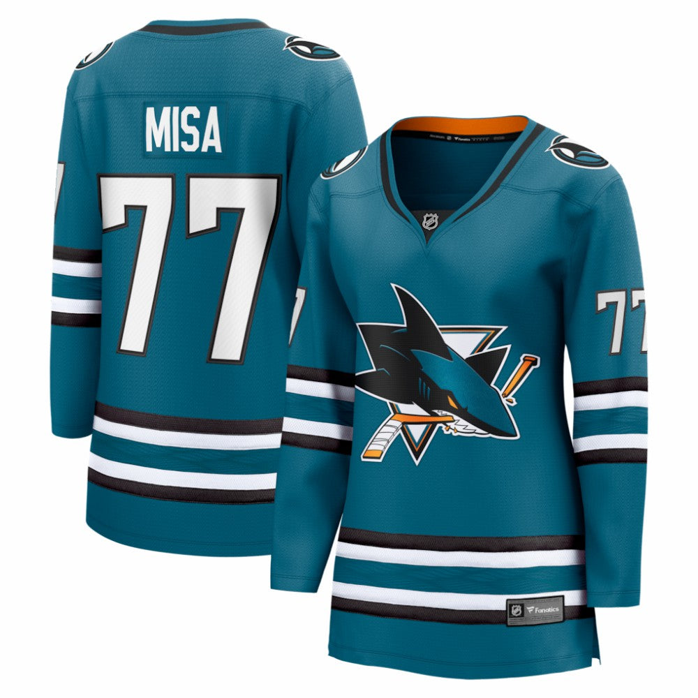 Michael Misa San Jose Sharks Fanatics Women's Breakaway Jersey - Teal Jerseys