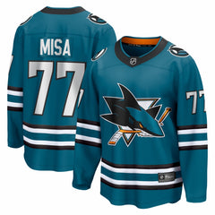 Michael Misa San Jose Sharks Fanatics Breakaway Jersey - Teal Jerseys