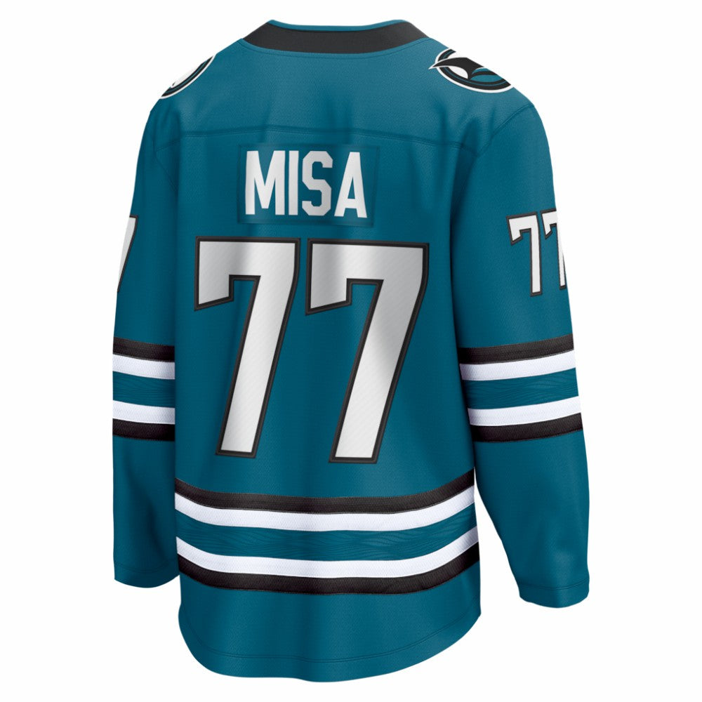 Michael Misa San Jose Sharks Fanatics Breakaway Jersey - Teal Jerseys