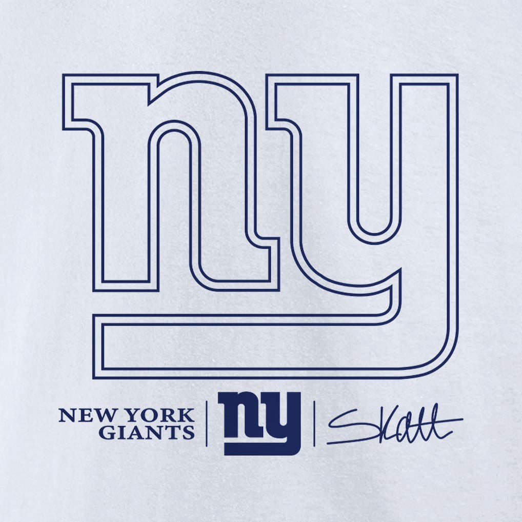 Cam Skattebo New York Giants Tonal Player Name & Number T-Shirt - White for sale