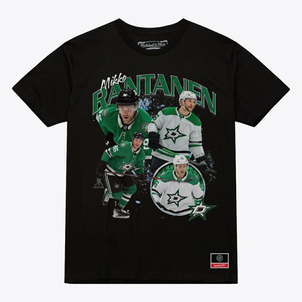 Mikko Rantanen Dallas Stars Mitchell & Ness Player Collage T-Shirt - Black T-shirts