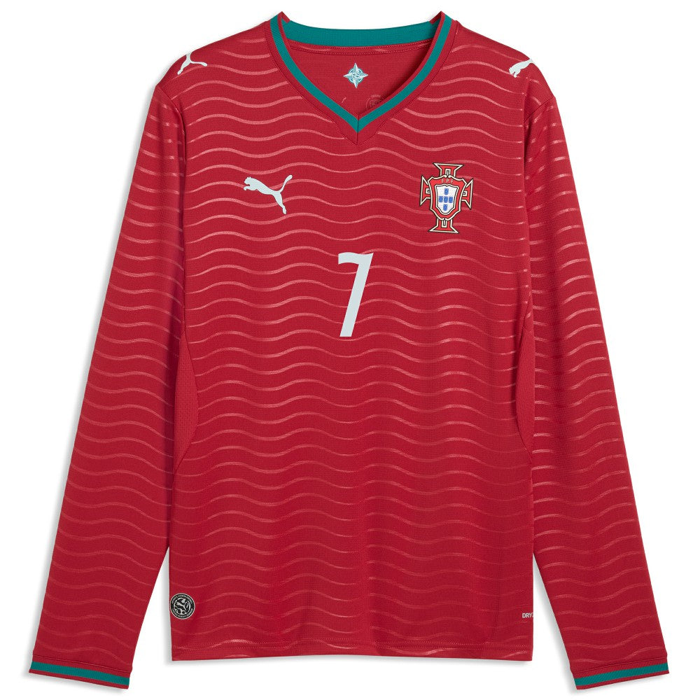 Cristiano Ronaldo Portugal National Team 2026 Home Replica Long Sleeve Jersey - Red shop