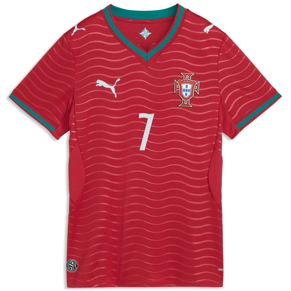 Cristiano Ronaldo Portugal National Team Women's 2026 Home Replica Jersey - Red discount