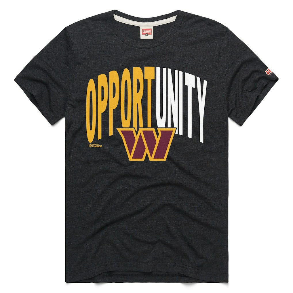Washington Commanders Homage Unisex 2025 Inspire Change Opportunity Tri-Blend T-Shirt - Charcoal discount