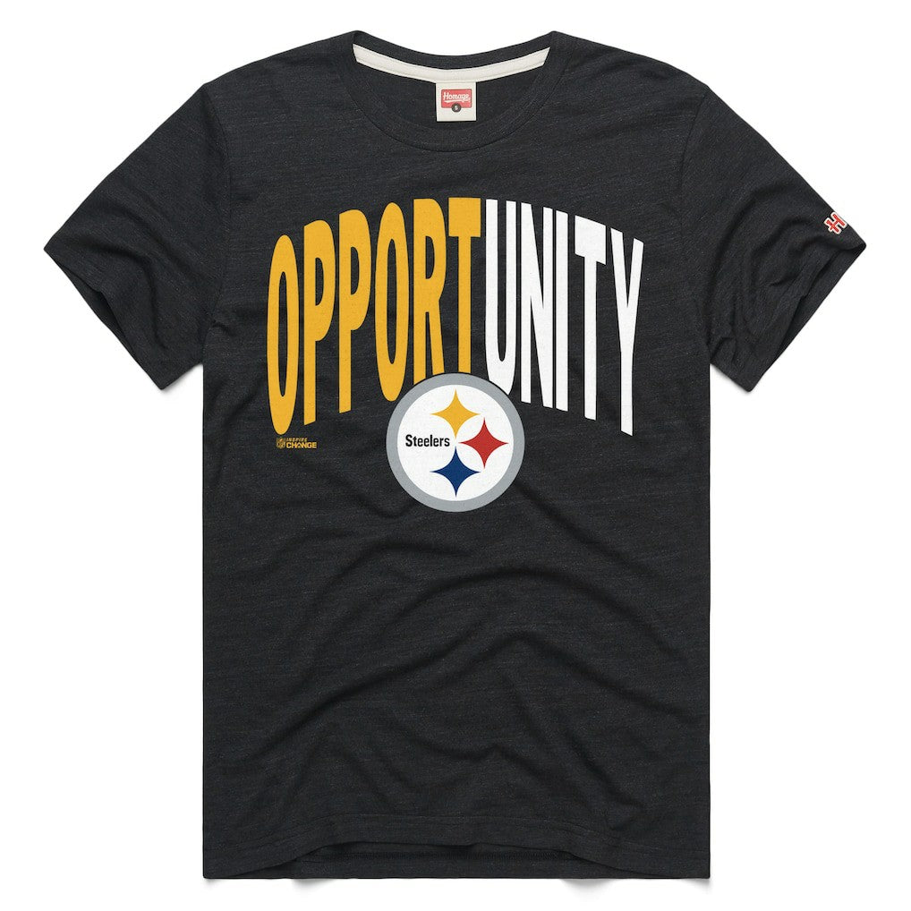 Pittsburgh Steelers Homage Unisex 2025 Inspire Change Opportunity Tri-Blend T-Shirt - Charcoal cheap