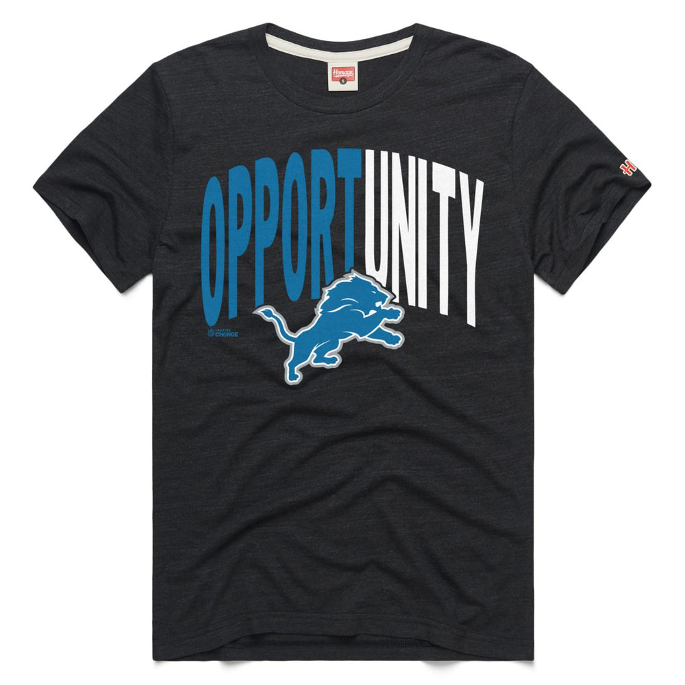 Detroit Lions Homage Unisex 2025 Inspire Change Opportunity Tri-Blend T-Shirt - Charcoal on sale