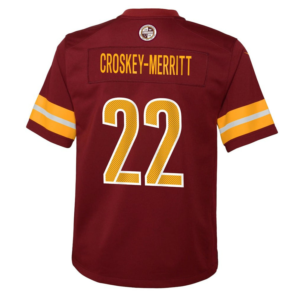 Jacory Croskey-Merritt Washington Commanders Youth Team Game Jersey - Burgundy online