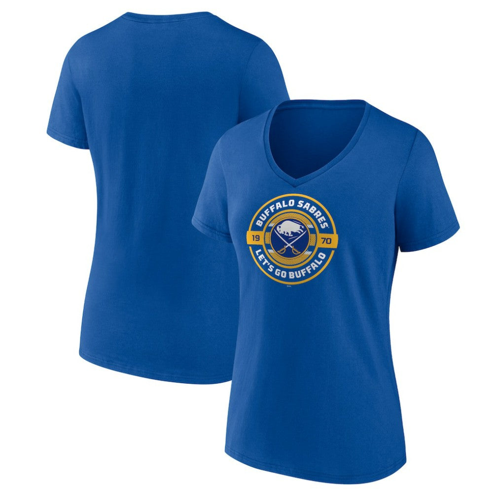 Buffalo Sabres Women's Native V-Neck T-Shirt - Royal T-shirts