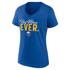 Buffalo Sabres Women's Best Mom Ever V-Neck T-Shirt - Royal T-shirts