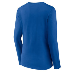 New York Rangers Women's Primary Logo Long Sleeve V-Neck T-Shirt - Blue T-shirts