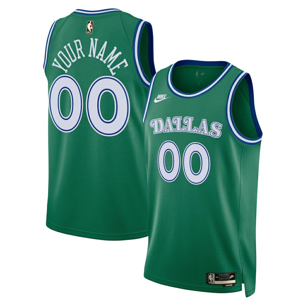 Dallas Mavericks Unisex Swingman Custom Jersey sale - Classic Editi- Green online