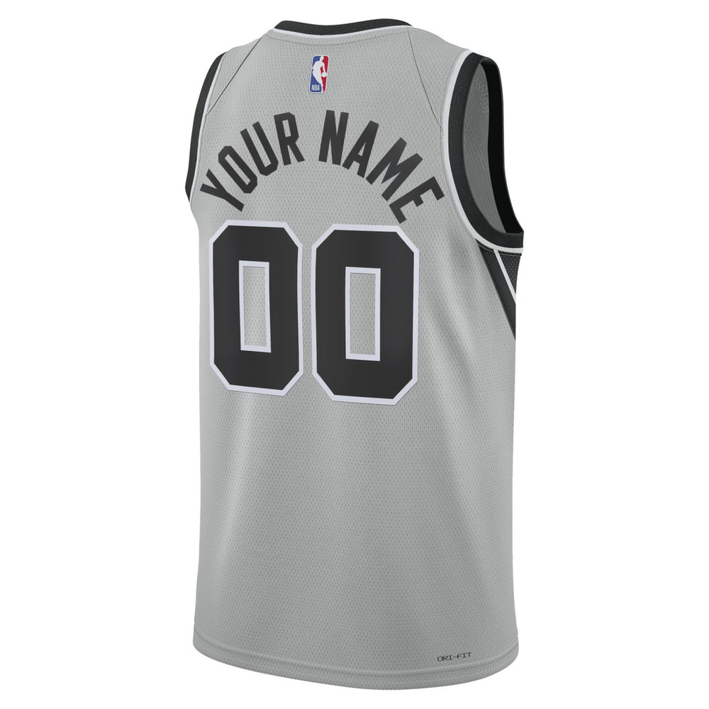San Antonio Spurs Jordan Brand Unisex Swingman Custom Jersey - Statement Edition - Silver for sale