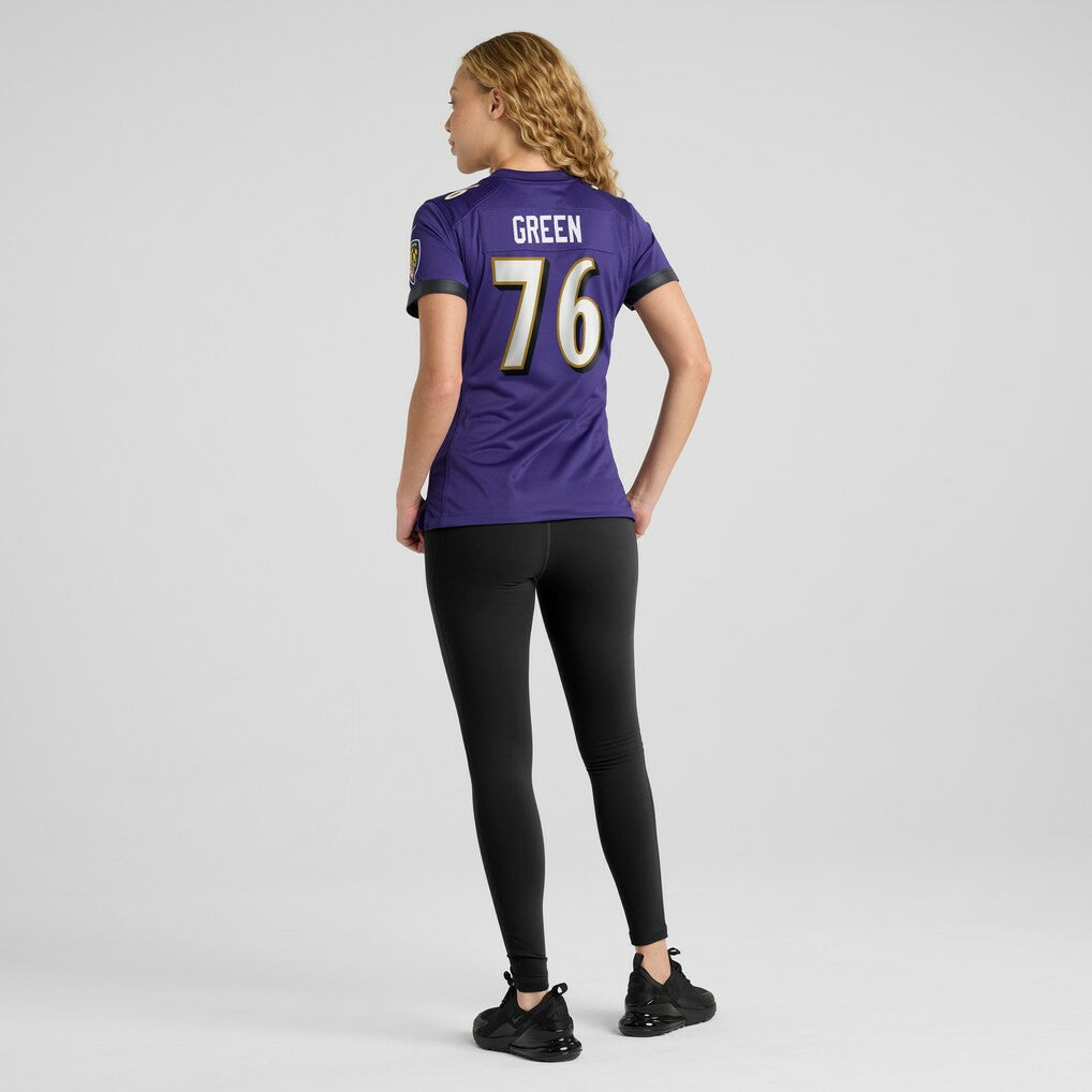 Kenyon Green Baltimore Ravens Women's Team Game Jersey - Purple cheap