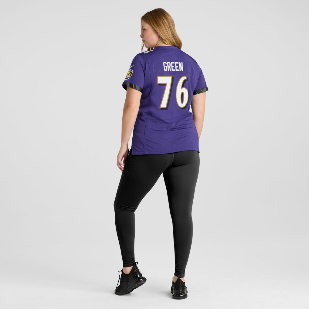 Kenyon Green Baltimore Ravens Women's Team Game Jersey - Purple cheap