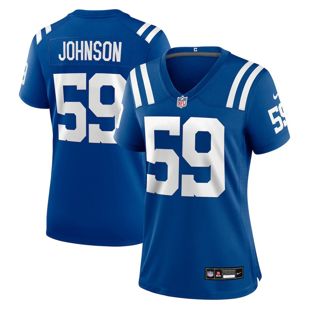 Buddy Johnson Indianapolis Colts Women's Team Game Jersey - Royal discount