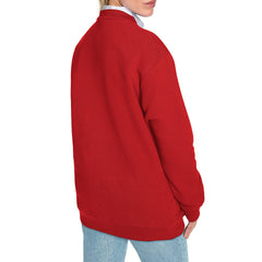 Buffalo Bills Starter Women's Arch Stripe Fleece Sweatshirt - Red sale