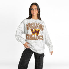 Washington Commanders Gameday Couture Women's Whiteout Oversized Premium Fleece Sweatshirt - Arctic Camo sale