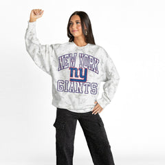 New York Giants Gameday Couture Women's Whiteout Oversized Premium Fleece Sweatshirt - Arctic Camo outlet