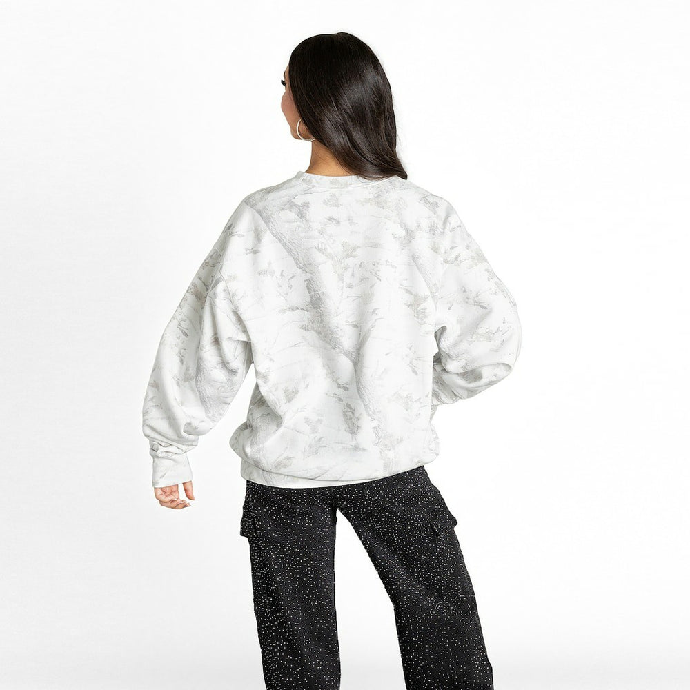 Jacksonville Jaguars Gameday Couture Women's Whiteout Oversized Premium Fleece Sweatshirt - Arctic Camo discount