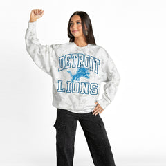 Detroit Lions Gameday Couture Women's Whiteout Oversized Premium Fleece Sweatshirt - Arctic Camo discount