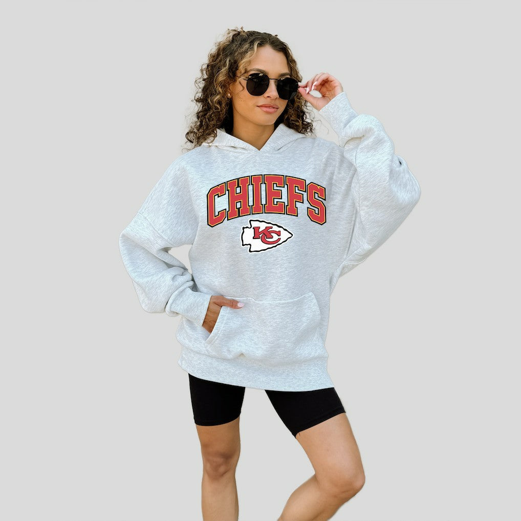 Kansas City Chiefs Gameday Couture Women's Fan Edition Premium Weight Hoodie - Ash sale