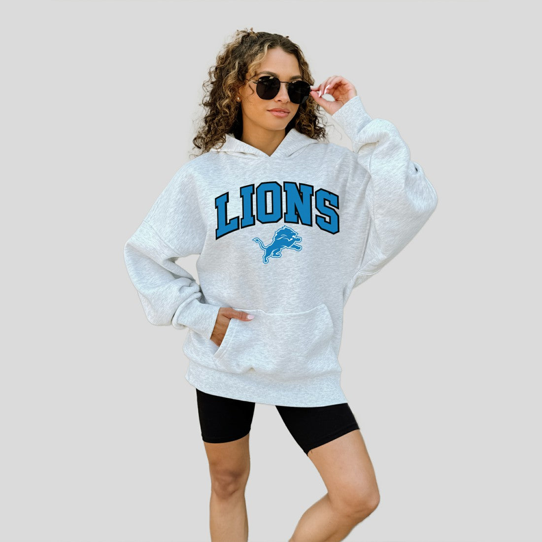 Detroit Lions Gameday Couture Women's Fan Edition Premium Weight Hoodie - Ash on sale