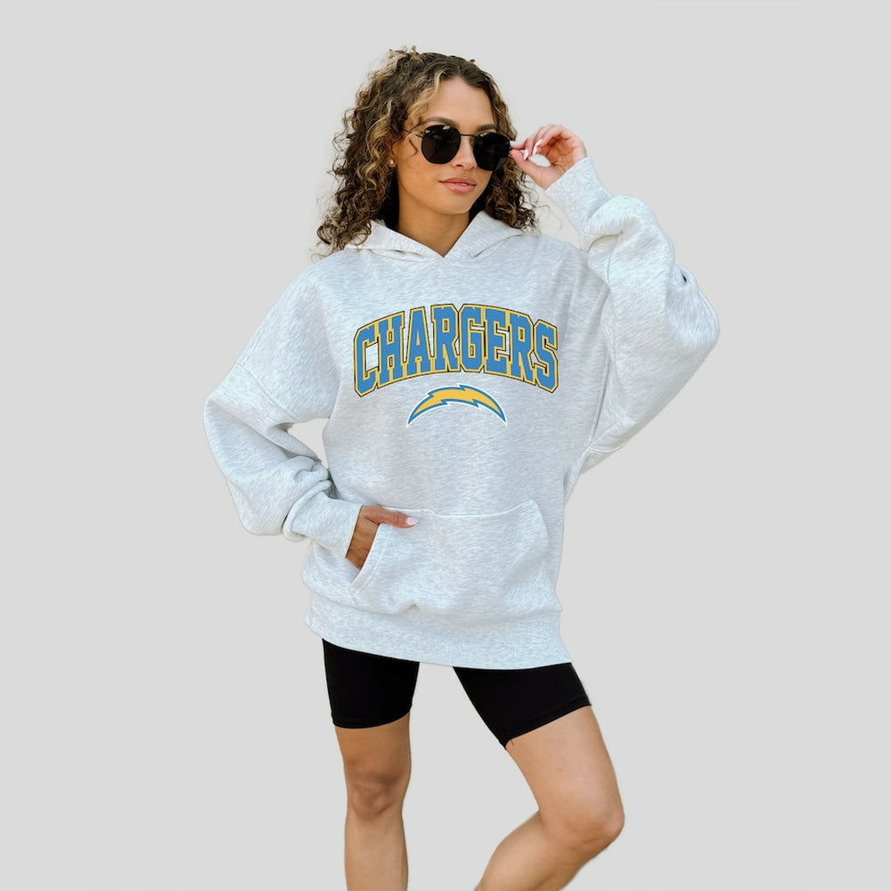 Los Angeles Chargers Gameday Couture Women's Fan Edition Premium Weight Hoodie - Ash for sale