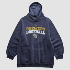 Milwaukee Brewers Adidas 2000s Pullover Sweatshirt Navy Vintage