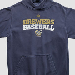 Milwaukee Brewers Adidas 2000s Pullover Sweatshirt Navy Vintage