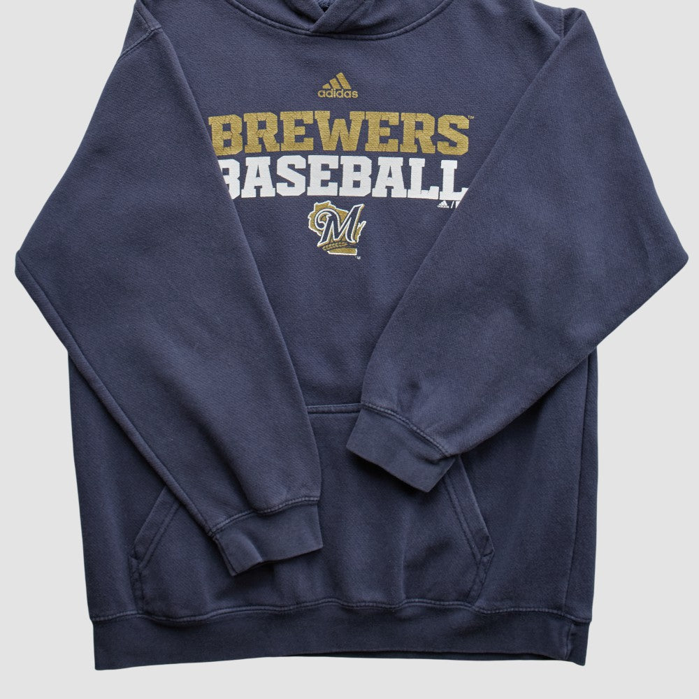 Milwaukee Brewers Adidas 2000s Pullover Sweatshirt Navy Vintage