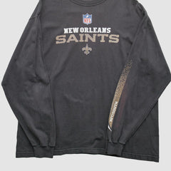 New Orleans Saints 2000s Long Sleeve T-Shirt - Black Vintage discount
