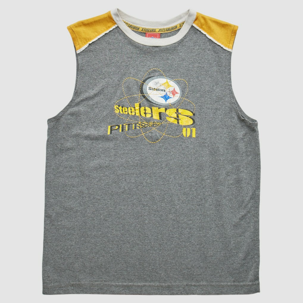 Pittsburgh Steelers NFL 2000s Pullover Tank - Heather Gray Vintage online