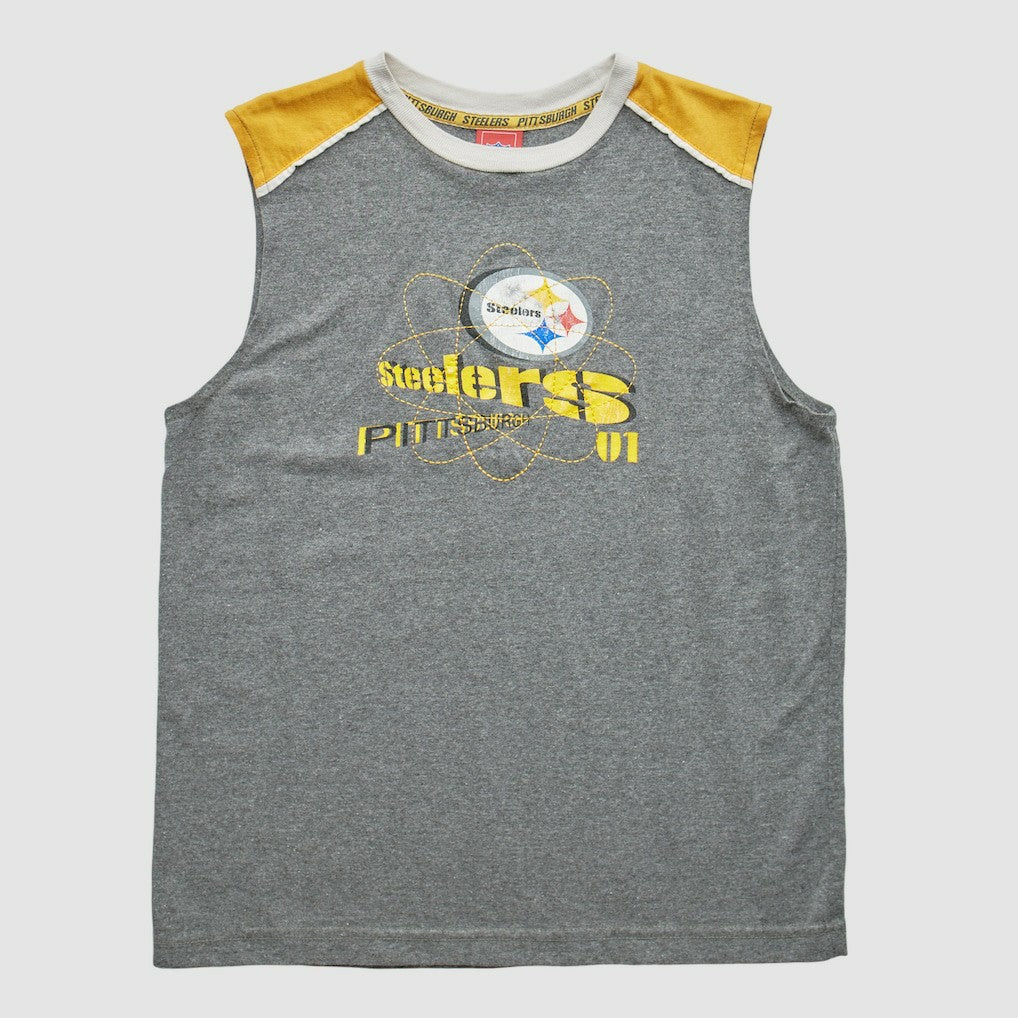 Pittsburgh Steelers NFL 2000s Pullover Tank - Heather Gray Vintage online