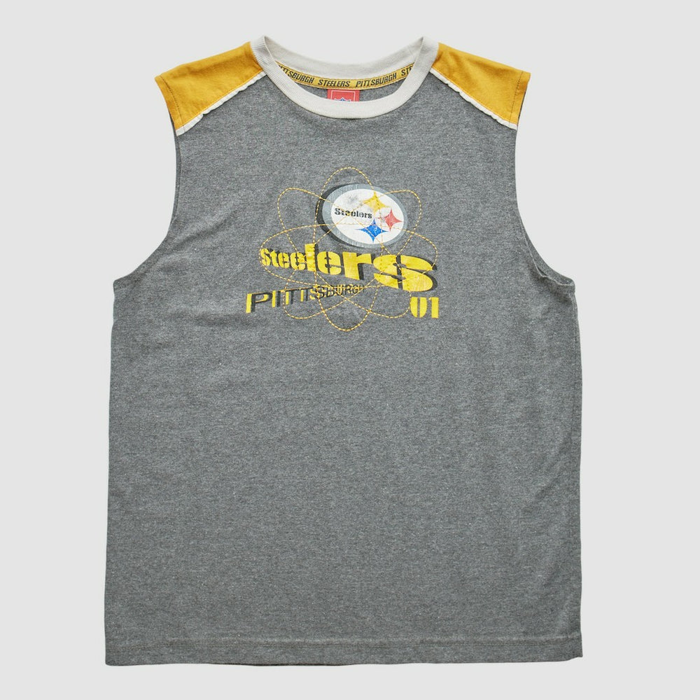 Pittsburgh Steelers NFL 2000s Pullover Tank - Heather Gray Vintage online