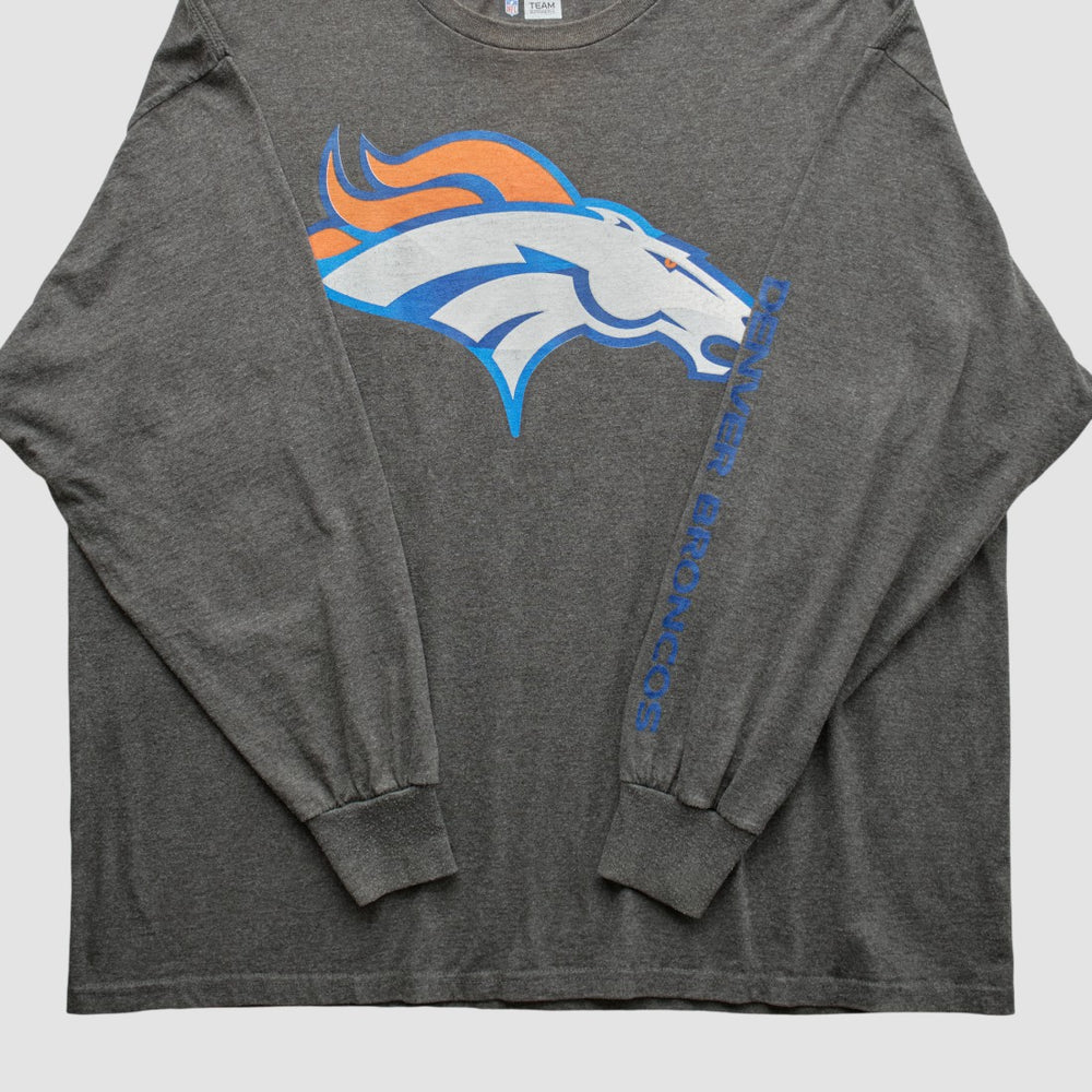 Denver Broncos 2010s Long Sleeve T-Shirt - Dark Heather Gray Vintage outlet