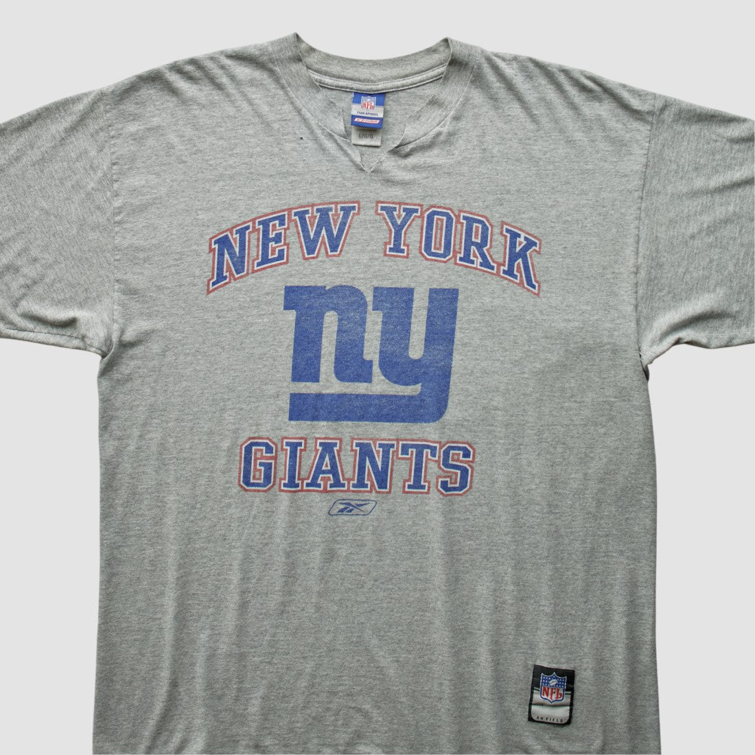 New York Giants Reebok 2000s T-Shirt - Heather Gray Vintage for sale