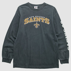 New Orleans Saints NFL 2000s Long Sleeve T-Shirt - Black Vintage online