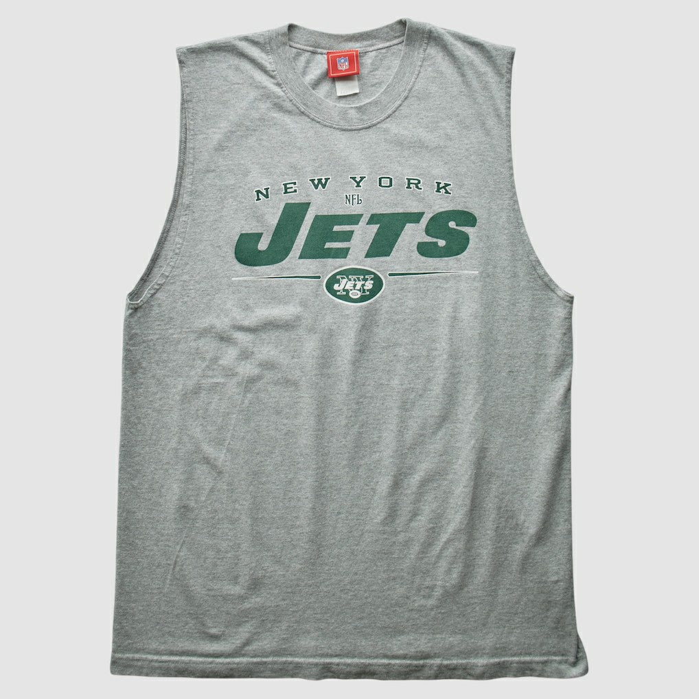 New York Jets NFL 2000s Tank - Heather Gray Vintage for sale