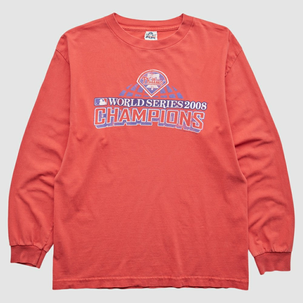 Philadelphia Phillies 2008 Long Sleeve T-Shirt Red Vintage