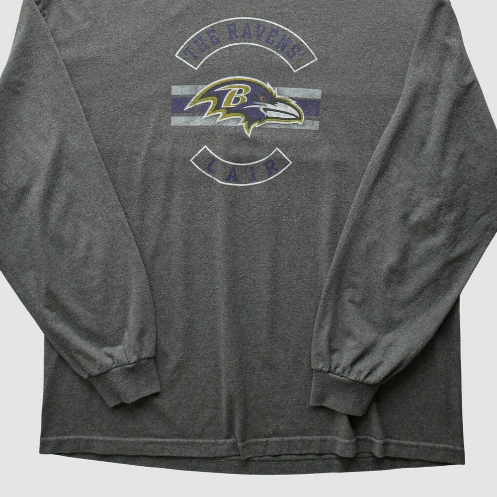 Baltimore Ravens NFL 2010s Long Sleeve T-Shirt - Dark Heather Gray Vintage cheap