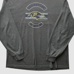 Baltimore Ravens NFL 2010s Long Sleeve T-Shirt - Dark Heather Gray Vintage cheap
