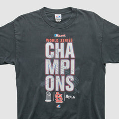 St. Louis Cardinals Majestic 2011 T-Shirt Charcoal Vintage